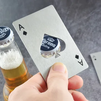 

Beer Bottle Opener Poker Card Stainless Steel Credit Card Jar Bottle Opener Card Party Decor Bar Accessories Pocket EDC Tools