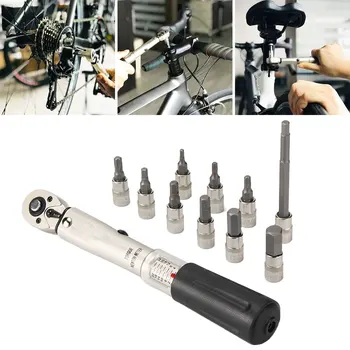 

Bicycle Repair Tools Kit Bike Torque Wrench Allen Key Tool Socket Set Road MTB Bike Tools 1/4'' Torque Fix Set 2-24 NM
