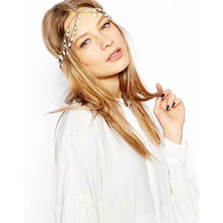 Материал-Для женщин в европейском и американском стиле Стиль повязка на голову аксессуары Подвеска ручной работы в этническом стиле-Стиль женские аксессуары для волос