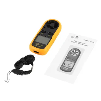 

BBENETECH GM816 Digital Anemometer Windmeter Thermometer Air Velocity Airflow Temperature Wind Speed Gauge with LCD Backlight