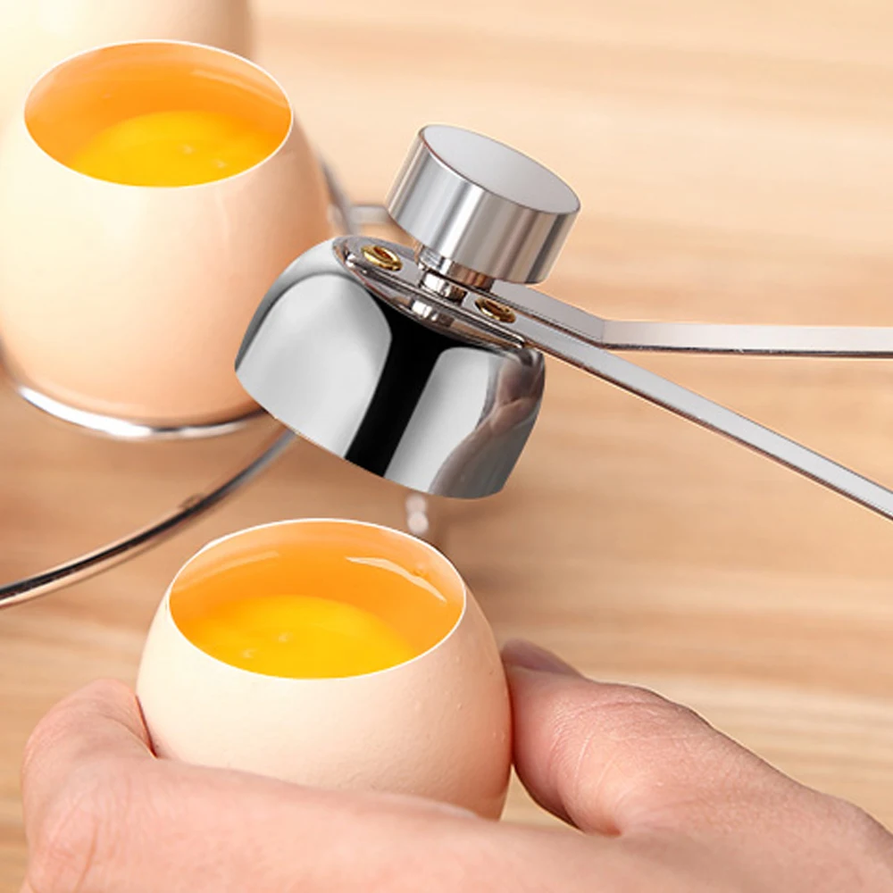 Metal Egg Scissors Egg Topper Cutter Shell Top Cutter Opener Stainless Steel Boiled Raw Egg Open Creative Gadgets Kitchen Tools
