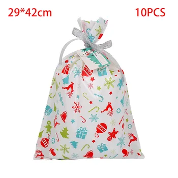 

Storage Drawstring Pouch Pocket Cute Pattern Decorative 10pcs Christmas