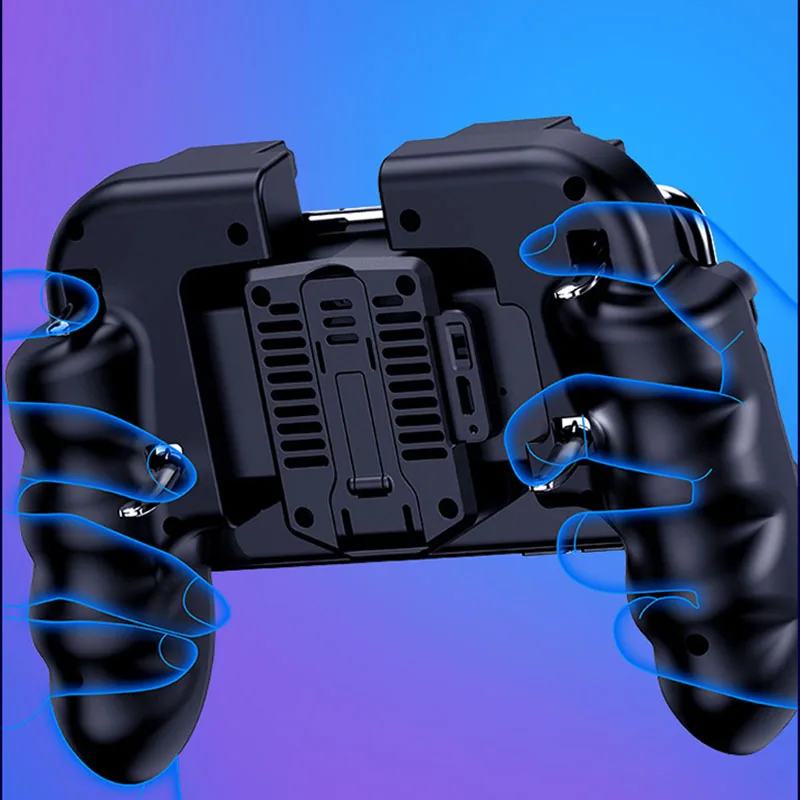  H9 Six Finger All-In-One Mobile Game Controller Fire Key Button for Pubg Mobile Game Eating Chicken