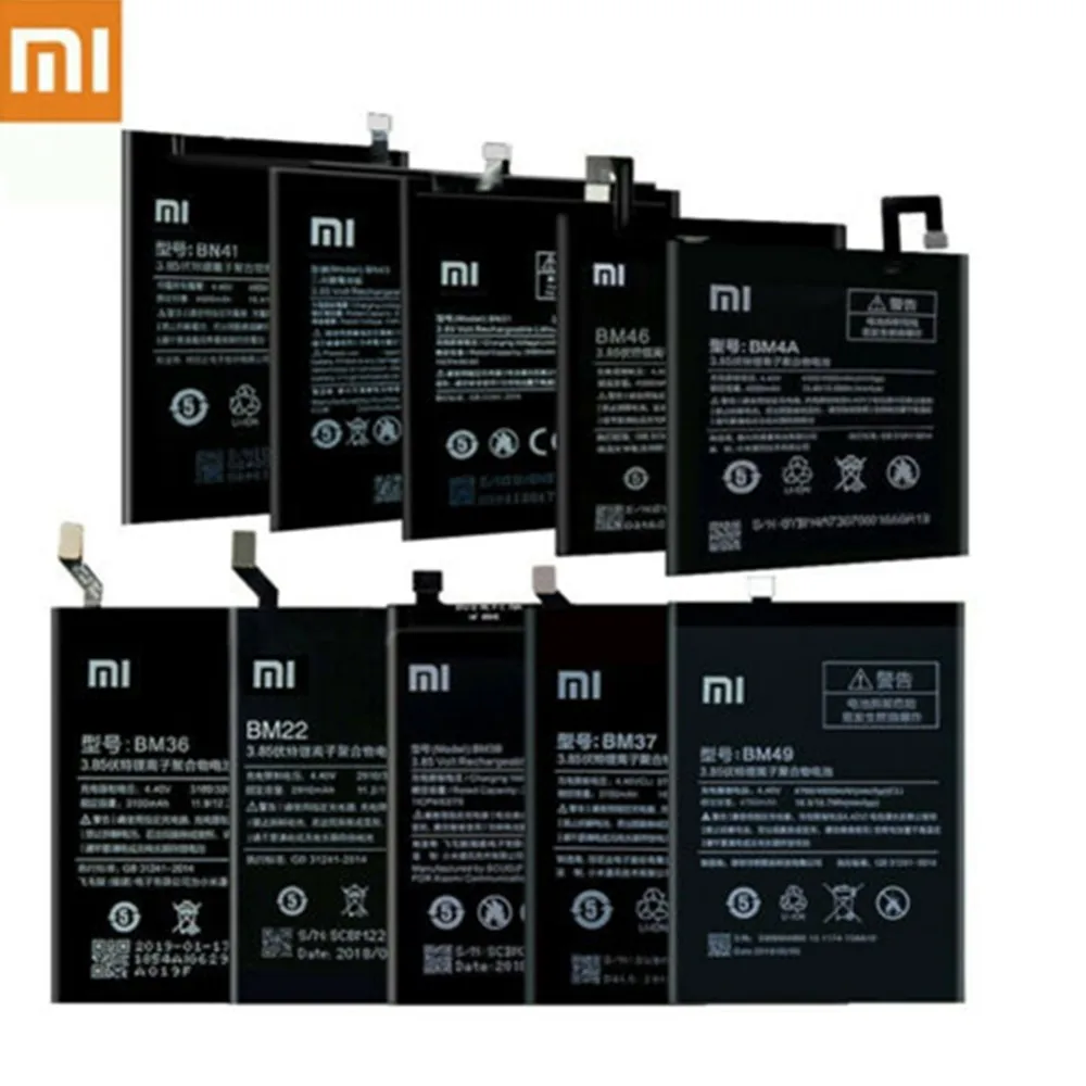 Оригинальный Xiaomi батарея для Mi4 Mi5 Mi6 Mi7 Mi8 Mi 5X 6X Note2 Note3 Mix Max Redmi Note 4 4X Redrice на возраст 3