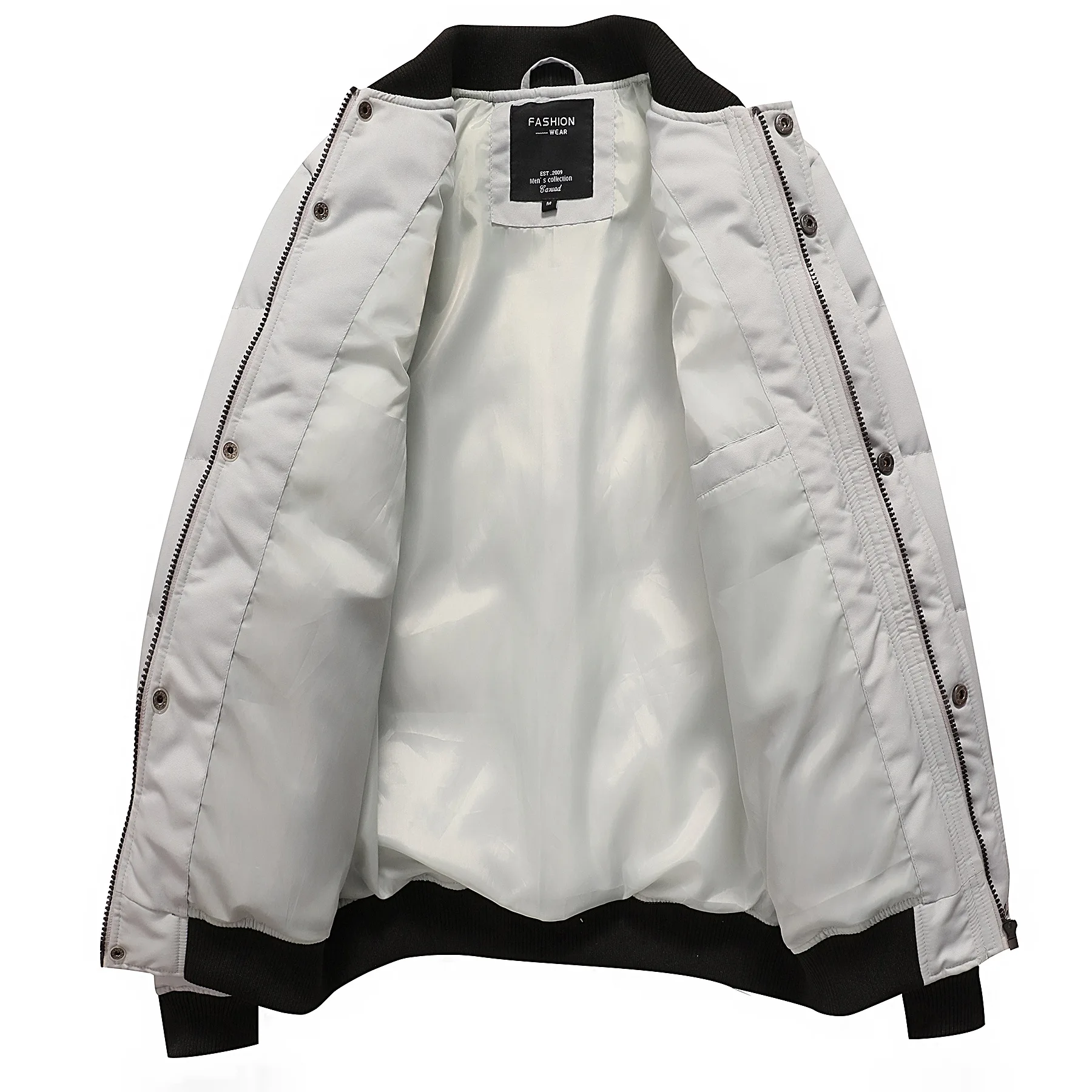 Autumn& Winter New Style Men Baseball Collar Japanese-style Fashion Solid Color Casual down Jacket Cotton-padded Clothes Youth