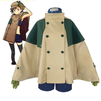 

Anime ID:INVADED Cosplay Costumes Koharu Hondomachi Cosplay Costume Women With Cloak Hat Full Set