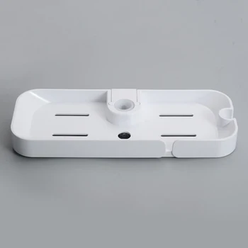 

Storage Rack Soap Tray Holder Multifunction Practical ABS Shelf Shower Modern Solid Movable Punch Free Home Bathing