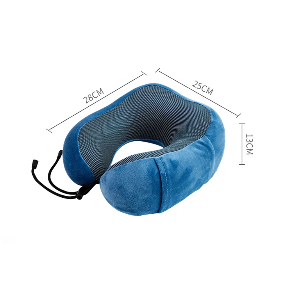 Support Neck Pillow Healthcare Car Magnetic Cloth Travel Sleeping Memory Foam U Shape Soft Solid Office Protective Home Cushion