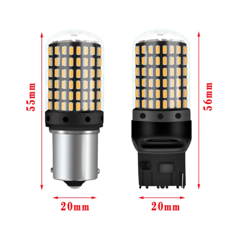 1 шт. указатель поворота светильник T20 7440 W21W светодиодный лампы 3014 144smd CanBus без