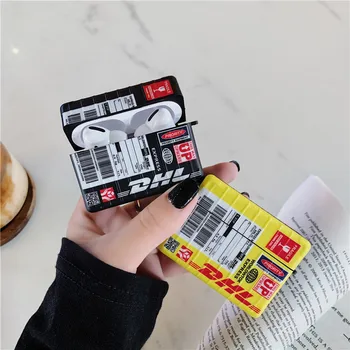 

Hot DHL Express 50 anniversary hard Earphone Headset silicon Case For Airpods pro air pods pro cover for airpods 1 2 Luggage bag