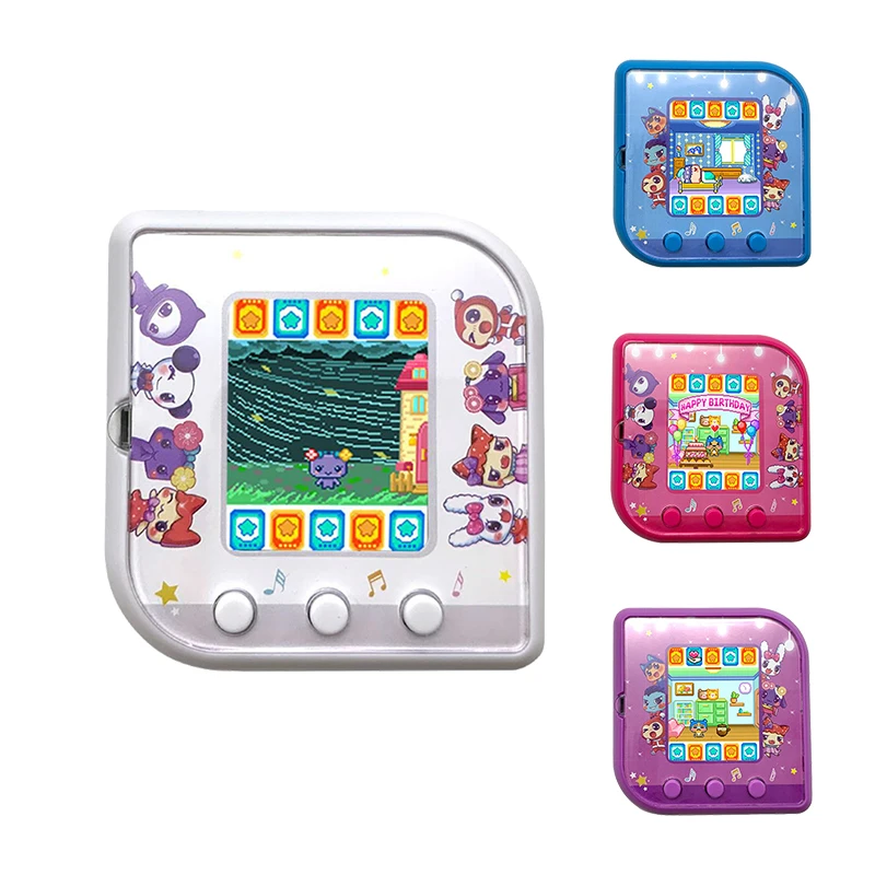 Eletrônico dos Desenhos Animais de Estimação Brinquedos para o Miúdo Tamagochi Animados Jogo Virtual Tela Crianças Brinquedo Natal Aniversário Presentes Páscoa Cor 1 Tamagochi eletrônico dos desenhos animados animais de