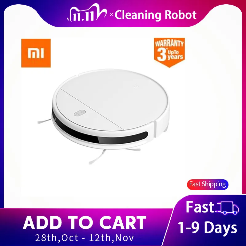 

XIAOMI G1 Robot Vacuum Cleaner For Home Cordless Washing Cyclone Suction Smart Planned WIFI APP 2200PA