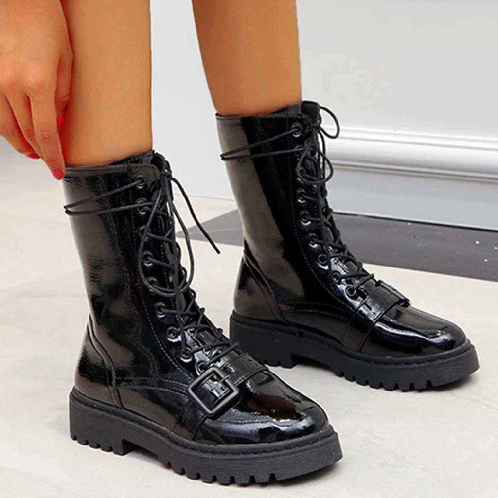 mid shaft leather boots