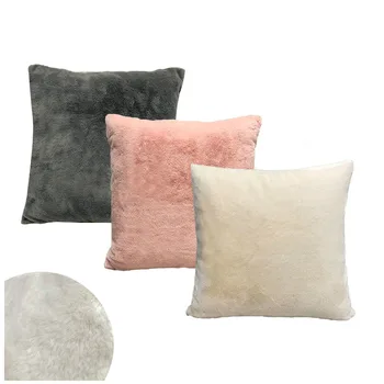 

Pillow Cover Cushion Case Solid Rabbit Hair Pillowcloth Decoration for Home Car Bed Sofa Living Room