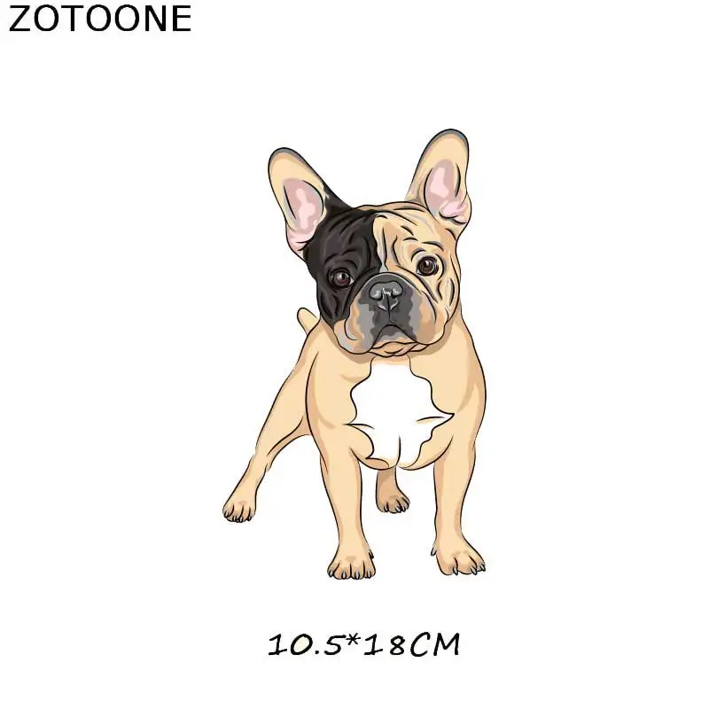 377 ZOTOONE милая собака мультфильм Железная на патч для детей наклейка на одежду DIY животных Тепловая аппликация передачи для футболки с принтом G - Цвет: 377
