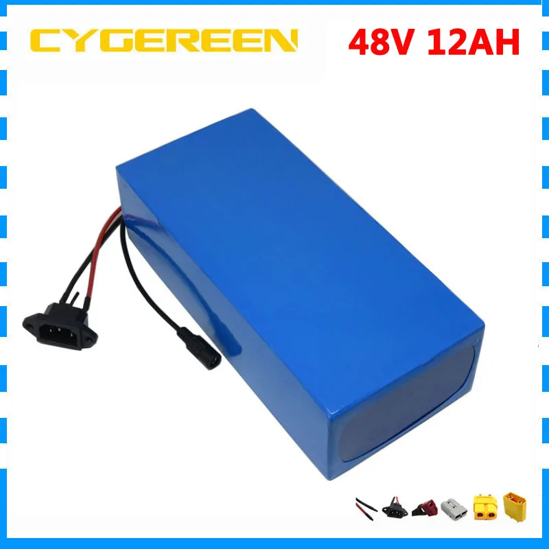 Best Electric bike battery 48V 12AH 750W 48 V ebike e scooter Lithium ion battery 12AH with 20A BMS 2A Charger Free customs duty 3
