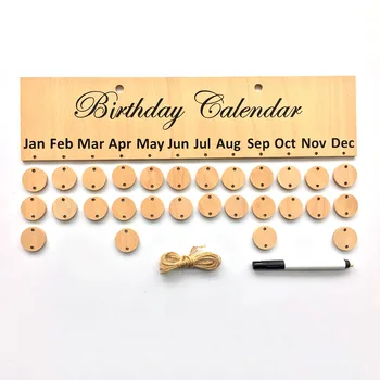 

Birthday Special Days Reminder Board DIY wall Calendar home Decor Wooden Calendar plan Board wall Hanging sticker new year Decor