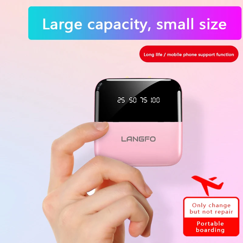 Внешний мини аккумулятор 30000 мАч для iPhone 6 7 8 Xiaomi Mi 9 внешний с цифровым дисплеем