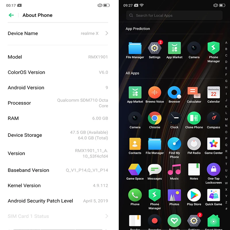 CN версия OPPO Realme X Lite 6," Android 9,0 Snapdragon 710 4/6GB 64/128GB rom 25.0MP отпечаток пальца 4G LTE мобильный телефон