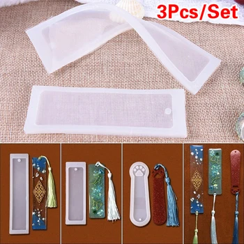 

3pcs /set DIY Silicone Bookmark Mold Crystal Epoxy UV Resin Molds Blank Bookmarks Cat Claw Bookmark Mold Diy Jewelry Making