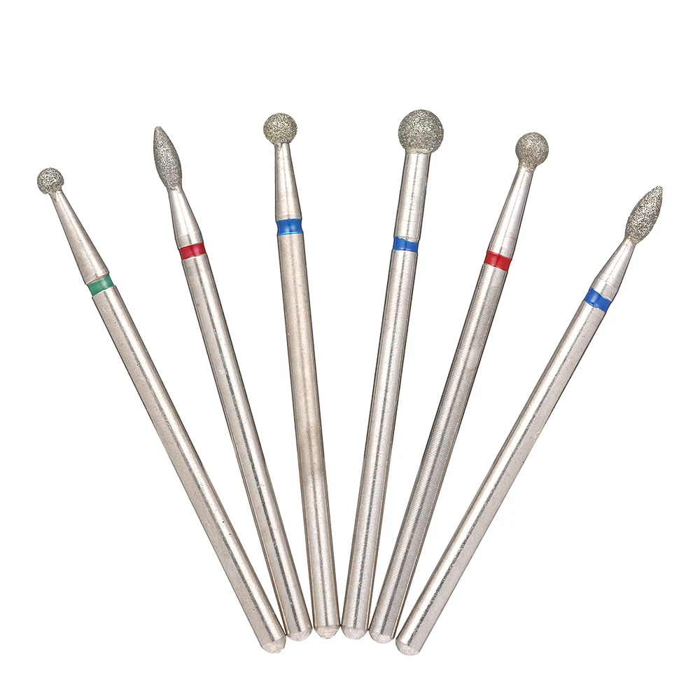 6pcs Nail Drill Bits Cuticle Cleaner Dust Drill Brush Rotary Polishing Nail Grinding Heads Nail Salon Tools Nail Grinding Tool