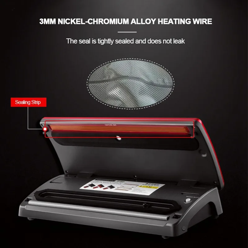  Double Voltage Food Vacuum Packing Machine Kitchen Container Packer Food Saver Including Free Vacuu - 4000298774811