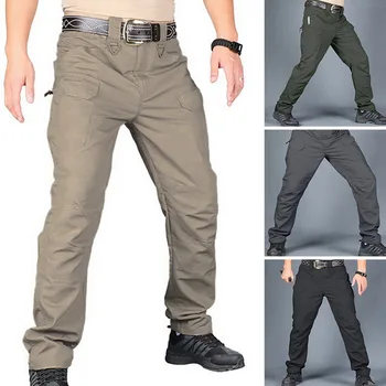 

Men's Tactical Pants Casual Autumn Lightweight Water-Resistant Hiking Trousers Outdoor Ridge Cargo Sweatpants Long Homme Pants
