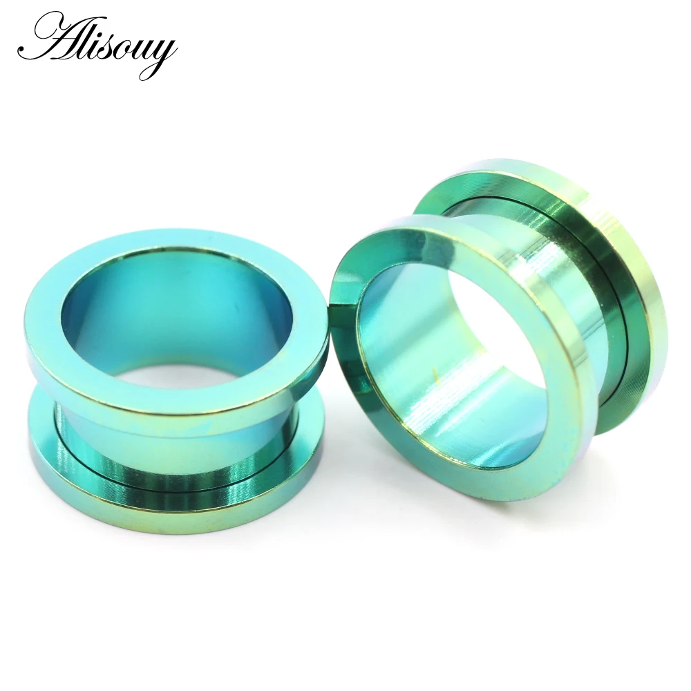 Vibrant Anodized Stainless Steel Ear Tunnel Expanders - Set of 2