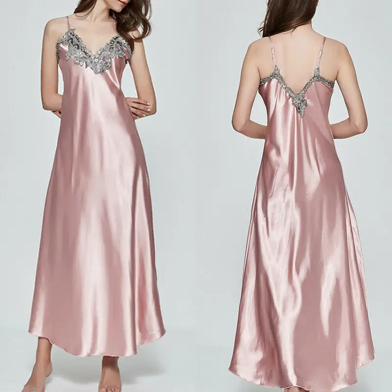 Women Nightgowns Women Nightdresses Sleeping Dress Sexy Lace Lingerie Dress Women Satin Silk V-Neck Underwear Nightgown Nightdress Sleepwear Robe Babydoll Lingerie