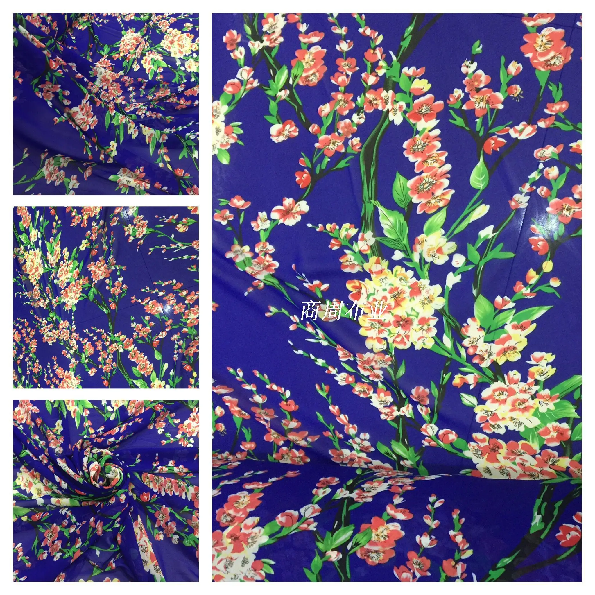 

2019 Tissus Tecidos Metre Free Shipping Chiffon Japanese And Korean Bohemian Women's Dress Material High-end Clothing Fabrics