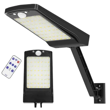 

56 LED Solar Light Outdoor Garden Wall Fence Lamp With Black Three Modes Waterproof remote control street Solar flood bul spot