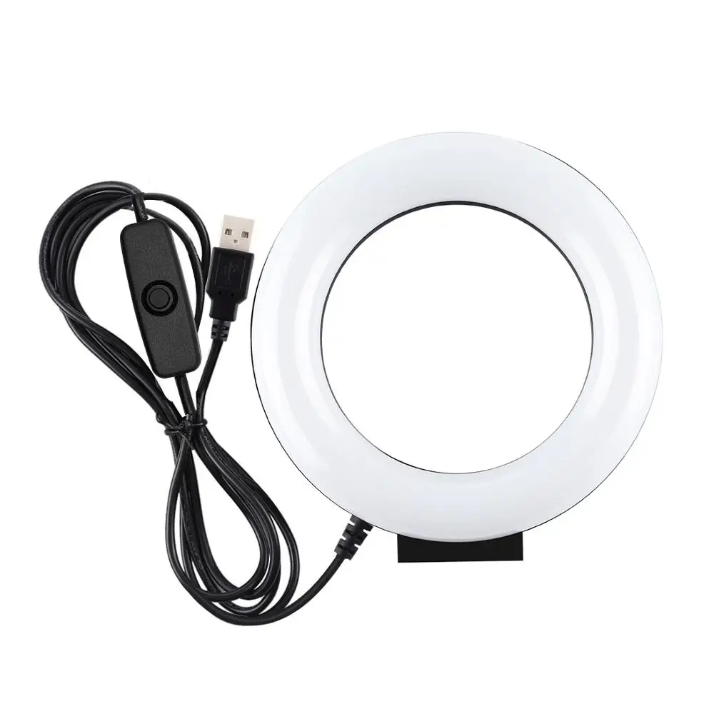 PULUZ 링 라이트 4.7 인치 12cm 곡면 USB 화이트 라이트 LED 링 브이로그 사진 비디오 라이트, 촬영용 조명 영상조명 브이로그