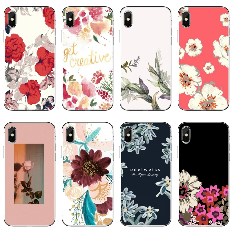 flower Plants Luxury LOVE Silicone Phone Case For Xiaomi Mi 9 8 SE Pro A2 Lite 6X 5 4 A3 A1 Note Max Mix 2 3 Pocophone F1 | Мобильные