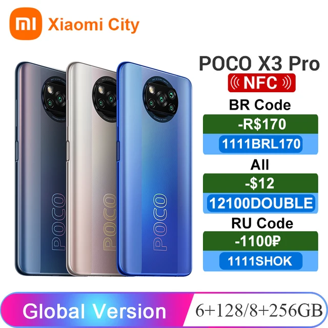 POCO X3 Pro 6GB 128GB / 8GB 256GB Poco Snapdragon 860 FHD + 120Hz DotDisplay 5160mAh 33W NFC Camera IA Quádr 1