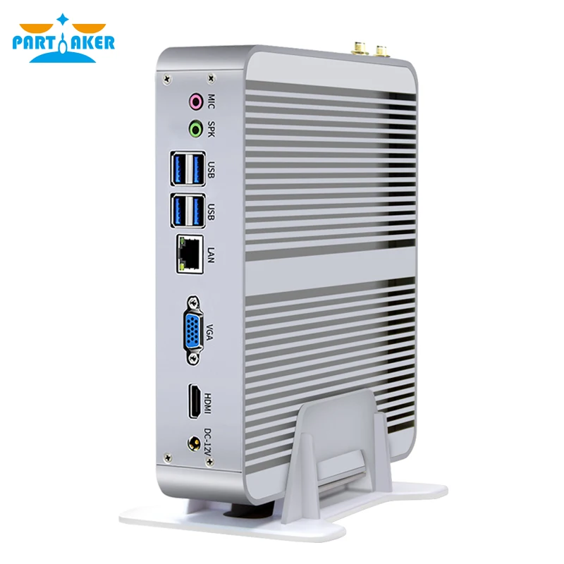 Причастник безвентиляторный мини компьютер Intel i5 8265U 8250U 8259U 2 * DDR4 Msata + M.2 PCIE Мини ПК