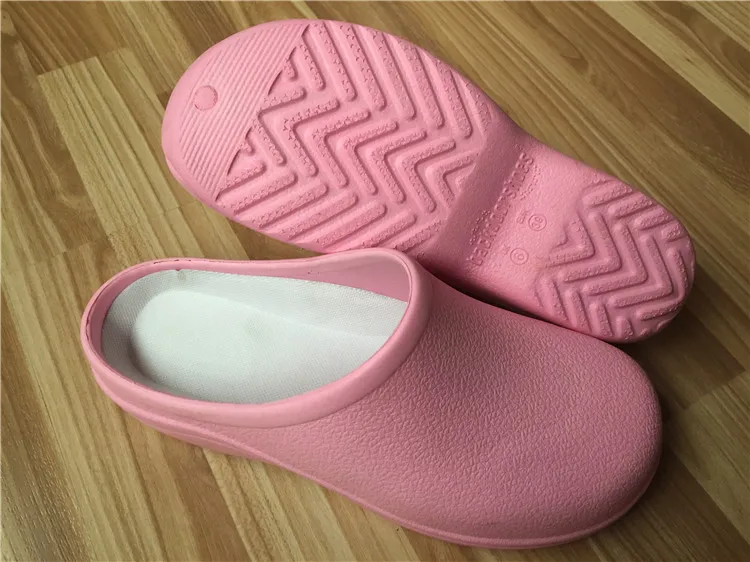 PINK Женские садовые туфли для медсестры, хирургической беременности, эко, унисекс, сабо для доктора, уличные сандалии, домашние тапочки, EVA, обувь на плоской подошве - Цвет: PINK