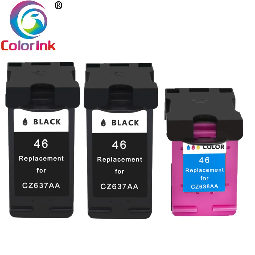 ColoInk 46XL чернильный картридж 46 XL совместимый для hp46 DeskJet 2520hc 2020hc 2025hc 2029 2529 4729