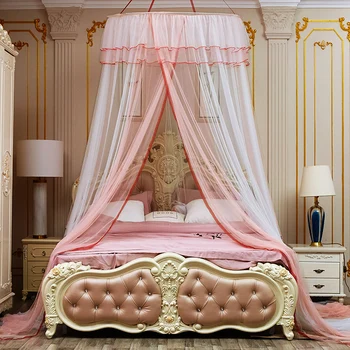 

Colorful Lace Mosquito Net 1/1.2/1.8m Double Bed Round Canopy Large Bedcover Curtain For Baby Adults Bedding Dome Mosquito Net