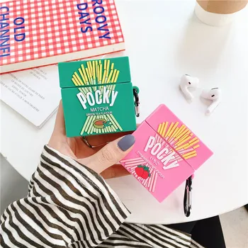 

Funny Pocky Biscuits Case For Apple Airpods Pro Cover Cute Cartoon Silicone Earphone Capa For Airpod 2/1 Charging Box Case Funda