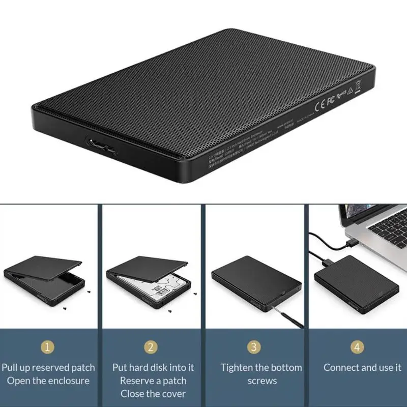 ORICO 2169U3 полностью сетчатый 2," чехол для жесткого диска SATA-USB 3,0 Micro B внешний жесткий диск Корпус для жесткого диска твердотельный диск SSD коробка