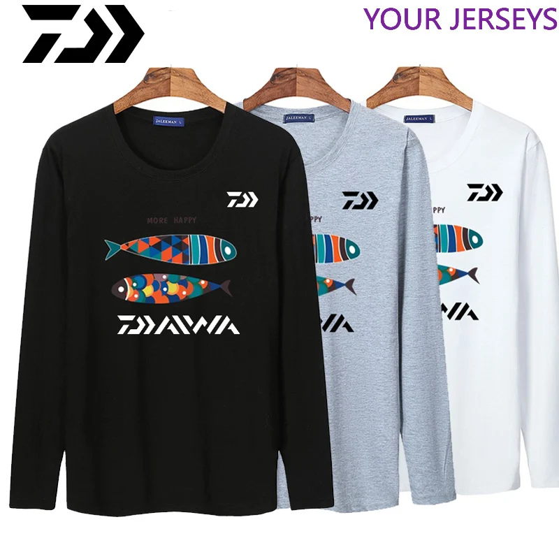 

2020 DAWA Breathability Fish Frinting Shirt Quick Dry Jersey Fishing Clothing Jersey Long Sleeve Cotton Sunscreen Fishing Jersey