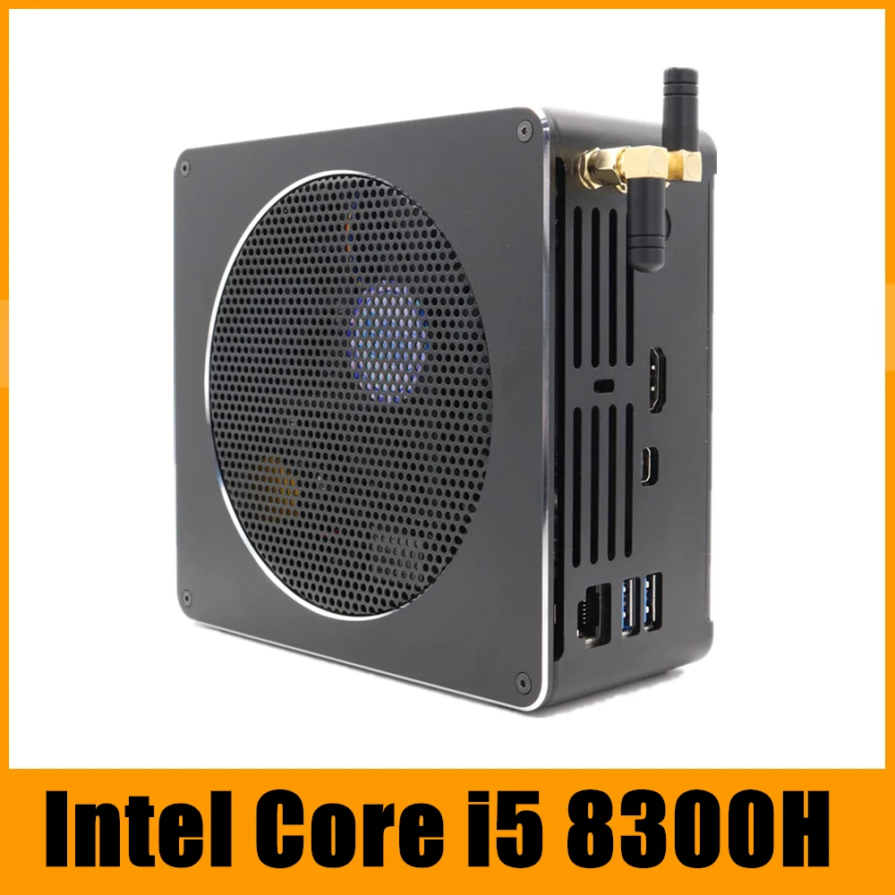 Micro PC i5 8300H 4 ядра 8 потоков кэш МБ Мини компьютер 2 * DDR4 2666 МГц M.2 NVMe + 1*2 5 ''SATA Win10 Pro AC