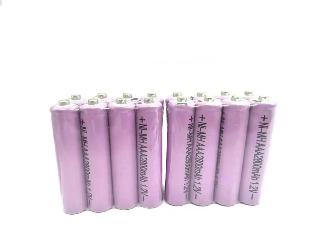 OOLAPR розовый 10 шт AAA 2800mAh 1,2 V аккумуляторная батарея Ni-MH 1,2 V перезаряжаемая 3а батарея