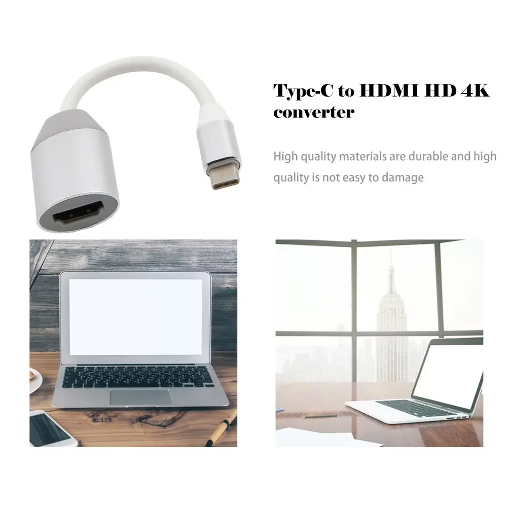 Мини Высокоскоростной Алюминиевый USB-C USB 3,1 type C к HDMI конвертер Кабель-адаптер для Macbook Chromebook