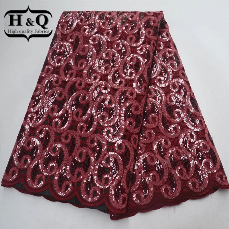 

5 Yards/pcs Organza Lace Fabric 2019 High Quality African Squins Lace Fabric Nigerian Lace Fabric with Beads For formal clothes
