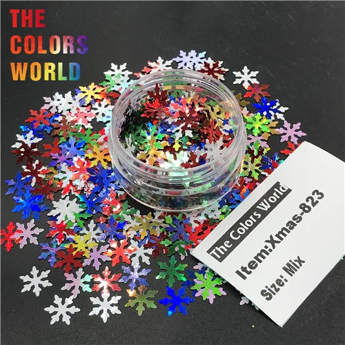 Xmas-823 200g TCT-370 Christmas Nails Glitter Nail Art Christmas Decoration Resin Art On Tumblers Craft Handmade Accessoires Festival Party - Цвет: Xmas-823 200g