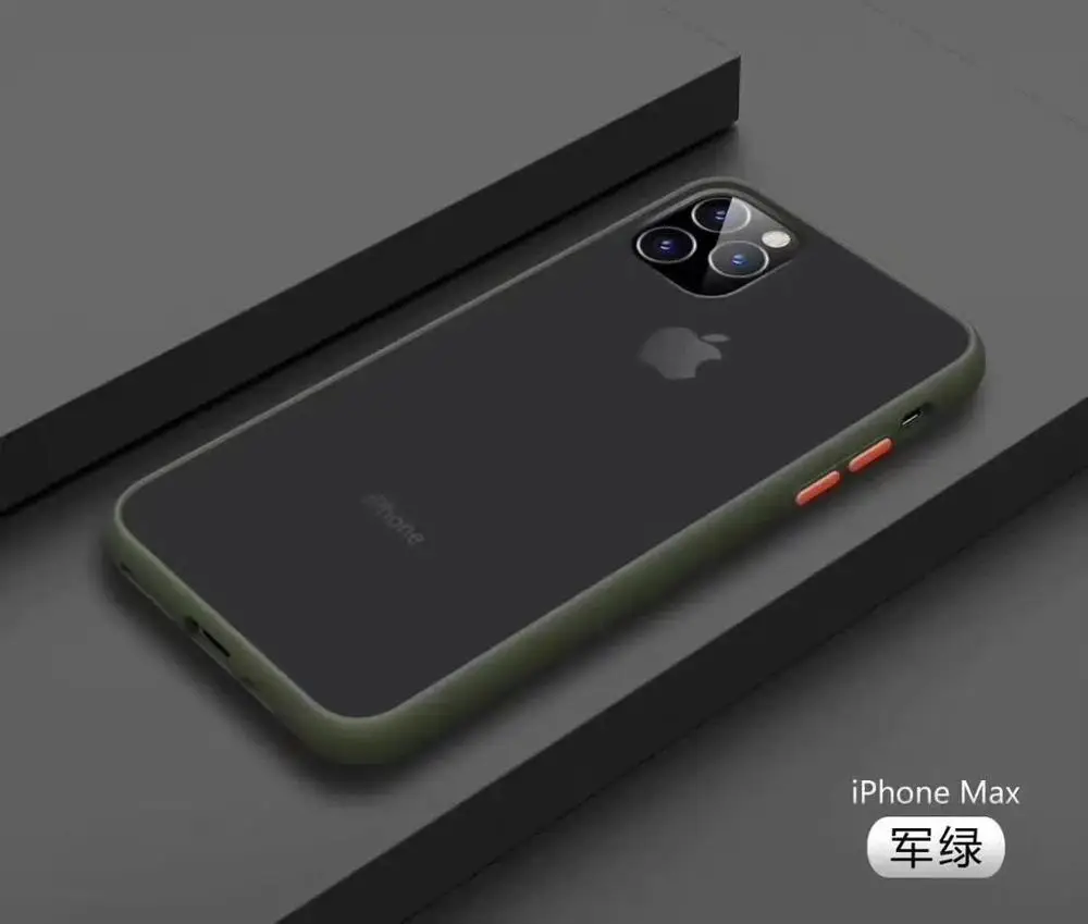 Чехол для Apple iphone 11 Pro Max жесткий прозрачный матовый защитный чехол из