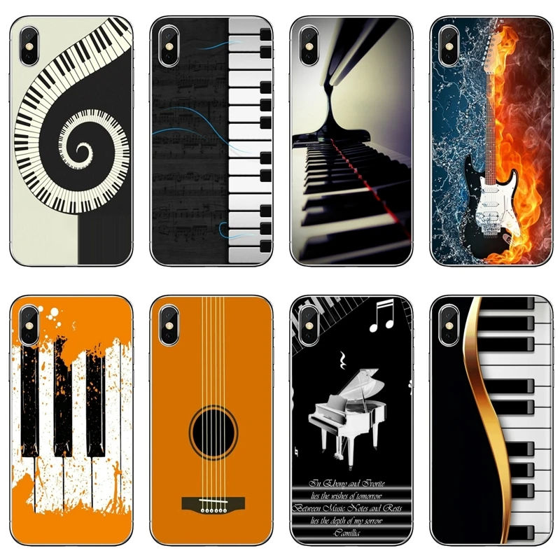 Silicone Case For Samsung Galaxy S10E S10 Lite S9 S8 S7 S6 Edge Plus S5 S4 Mini Note 10 9 8 5 4 Soft Cover piano guitar music | Мобильные