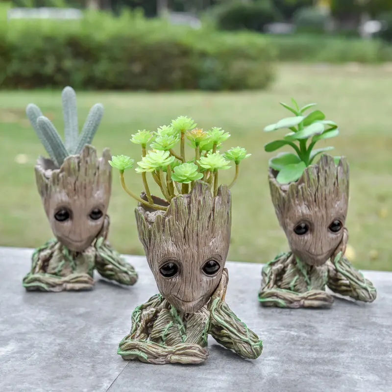

Modern Simulation Green Plant Succulent Potted Resin Desktop Ornaments Home Livingroom Bedroom Table Figurines Decoration Crafts