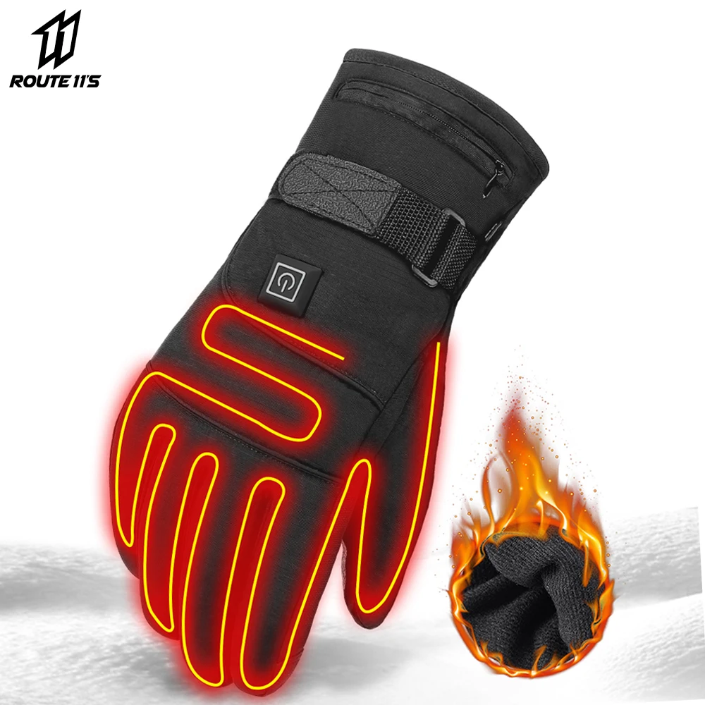 Водонепроницаемые мотоциклетные перчатки с подогревом Guantes и USB зарядкой